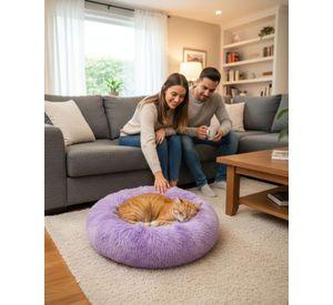 Cama Acolchada de Alta Densidad para tus mascotas 100 cm morado