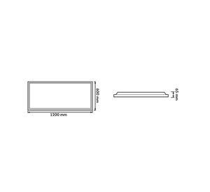 MARCO BLANCO DAUMER PARA PANEL LED 600X1200X65