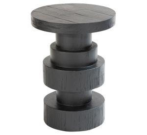 Mesa Lateral Tainan de madera estilo pieza de ajedrez