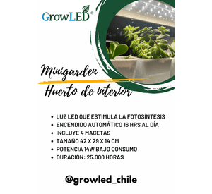 Huerto interior con luz LED Minigarden