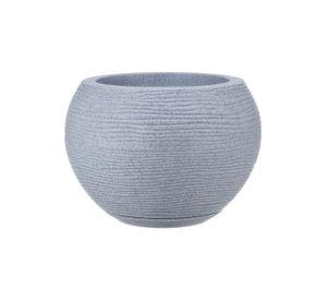 MACETERO FLORIDIS FLORENCIA GRIS CLARO 24CM CON PLATO