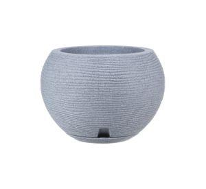 MACETERO FLORIDIS FLORENCIA GRIS CLARO 24CM CON PLATO