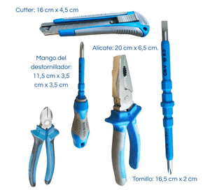 Set Herramientas Alicate Universal Destornillador Cartonero
