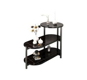 Mesa Auxiliar De Centro Decorativa De 3 Niveles Mesa De Lujo Negro