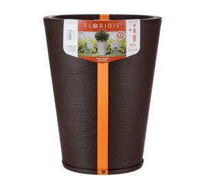 MACETERO FLORIDIS GENEBRA CAFE 57CM CON PLATO