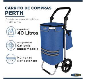 Carrito de Compras Plegable Supermercado o Feria + Bolso Cooler Blue