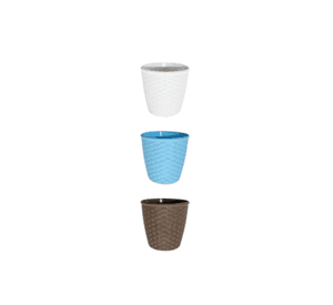 Set 2 Macetero Decorativo Diseño Trenzado Contenedor Jhn