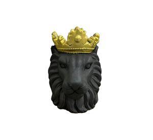 Maceta Forma Cara Leon Cesped Jardin Plantas Hogar Lau