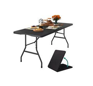 MESA PLEGABLE 180x74x74 NEGRA