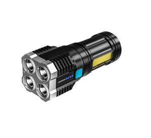 LINTERNA LED RECARGABLE DE ALTA POTENCIA 4 FOCOS