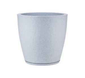 MACETERO FLORIDIS AMSTERDAM GRIS CLARO 45CM CON PLATO