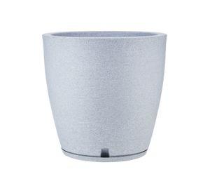 MACETERO FLORIDIS AMSTERDAM GRIS CLARO 45CM CON PLATO