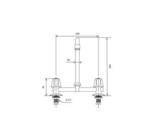 Llave combinación lavaplatos estándar Hoffens