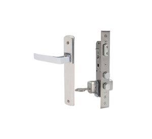 CERRADURA SCANAVINI 1280 CROMADA ANGOSTA CON MANILLA