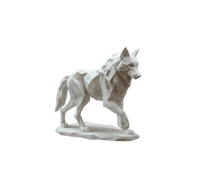 Escultura Decorativa Prints Patro- Lobo Majestuoso