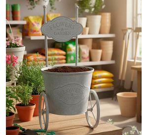Macetero Decorativo Metal Hogar Jardin