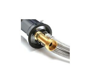 Llave Monomando Peluquería Grifo Lavapelo Barberia Acero