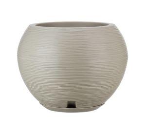 MACETERO FLORIDIS FLORENCIA BEIGE 32CM CON PLATO