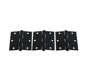 Pack 3 Bisagras Acero Odis 3,5”×3,5”×2,5mm- Negro