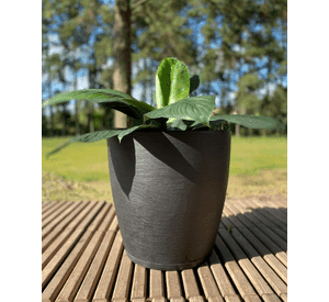 MACETERO FLORIDIS AMSTERDAM NEGRO 45CM CON PLATO