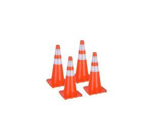 Cono De Seguridad 28 De Pvc, Doble Cinta Reflectante (70cm)