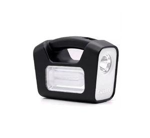 Kit lámpara de emergencia solar camping USB + 3 ampolletas, negro