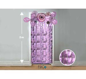 CORTINA METALICA CUADRITOS 1 X 2M ROSADO