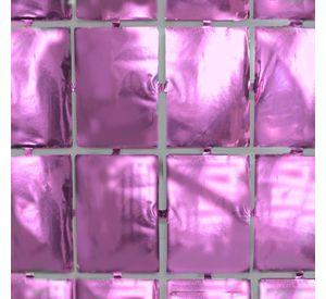 CORTINA METALICA CUADRITOS 1 X 2M ROSADO