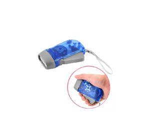 Linterna LED a dinamo supervivencia emergencia, sin pila, azul