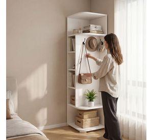 Organizador Esquinero Repisa Estante Para Living Dormitorio Blanco