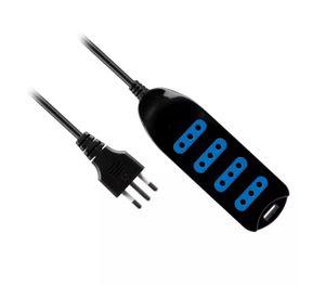 Alargador Extension 5Mts 4 Entradas Negro Philco
