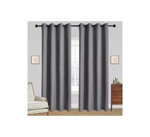 Cortina Lino Con Blackout Engomado Térmica 140x220 Gris Oscuro
