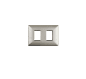 Placa Doble Base Soporte Modulo Tomacorriente Interruptor Stanford Champagne