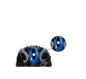 Casco Azul Bicicleta Profesional Full Seguridad Luz