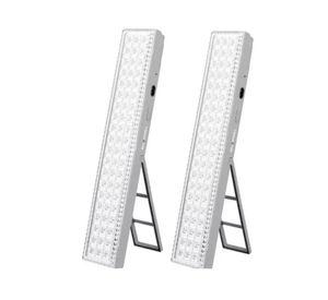 Pack x2 lámparas luz LED de emergencia recargable 24 hrs, blanco