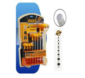 Set De 8 Llaves Allen Hexagonales Tipo T Industrial Ingco