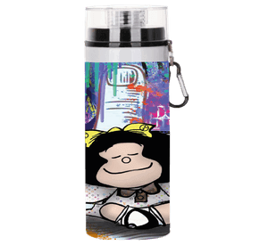BOTELLA DE AGUA ESTAMPADA DE MAFALDA, REBELDE 1 REGALO 850ML