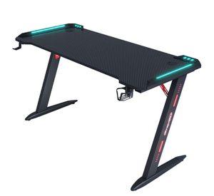 Escritorio Gamer Profesional 140x60x74cm Mesa Con Luces RGB