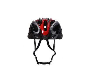 Casco Rojo Bicicleta Profesional Full Seguridad Luz