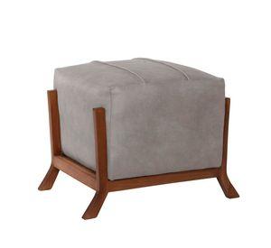 Pouf Marsella  Cuero Kentucky Gris