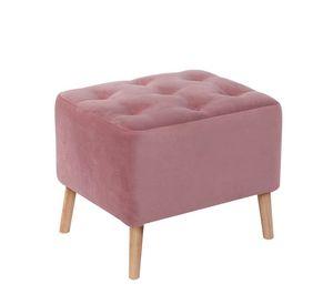 Pouf Lyon Tela Velvet Palo Rosa