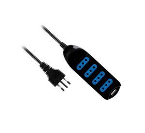 Alargador Extension 4 Entradas 5Mts Negro Philco