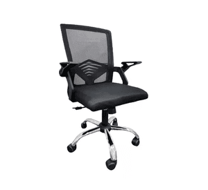 Silla de oficina ejecutiva ergonómica con respaldo de malla negra