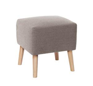 Pouf Burdeos Lino Gris Claro