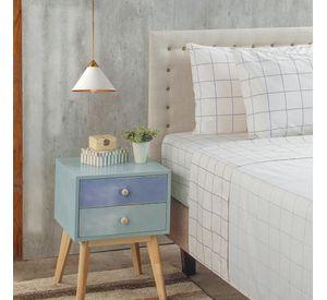 Sabanas Microfibra Estampada  2pl  - Nautica Home -Blanco