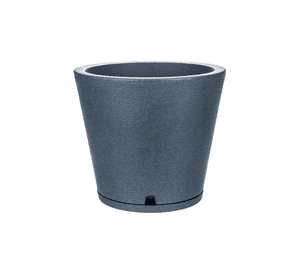 MACETERO FLORIDIS GENEBRA GRAFITO 35CM CON PLATO