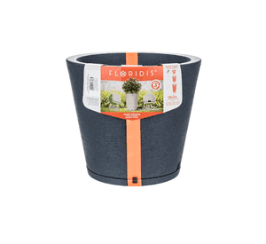 MACETERO FLORIDIS GENEBRA GRAFITO 35CM CON PLATO