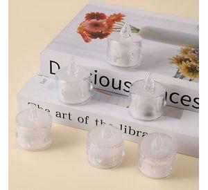 Set 16 Velas LED Decorativas Sin Llama Cristal Acrílico Jhn