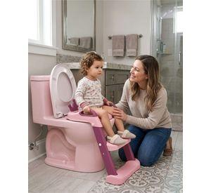 Escalera Baño Niña Reductor Inodoro Corona Rosado