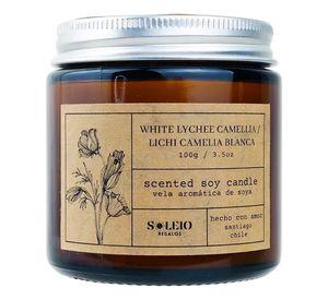 Vela Aromática Soya Lichi Camelia Blanca